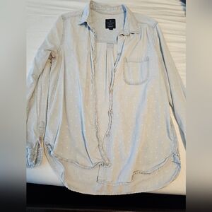 American Eagle Outfitters Polka Dot Button Down Shirt
